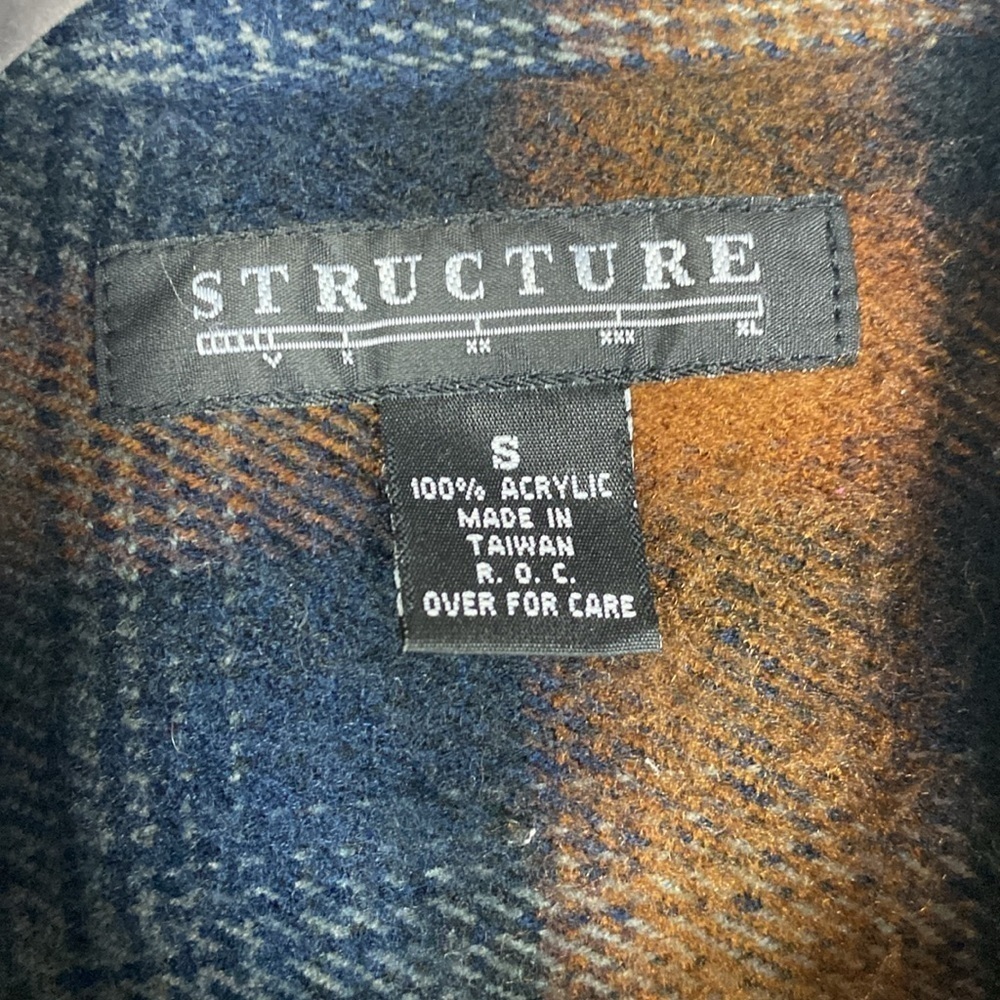 Structure flannel button down S thick soft woodsm… - image 3